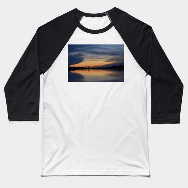 3/4/2020 Sunset at Point Lookout State Park Baseball T-Shirt by ToniaDelozier